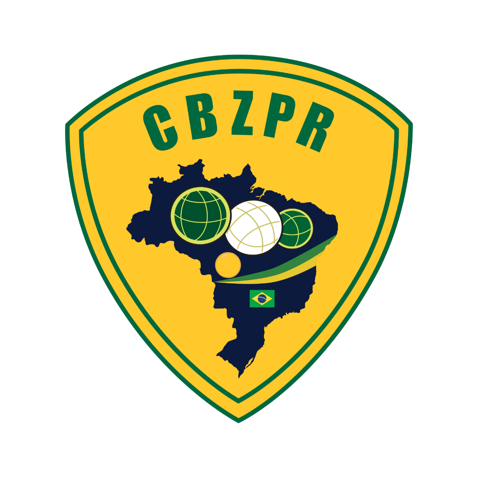 Escudo oficial da Confederação Brasileira de Zerbin, Petanca e Rafa (CBZPR)